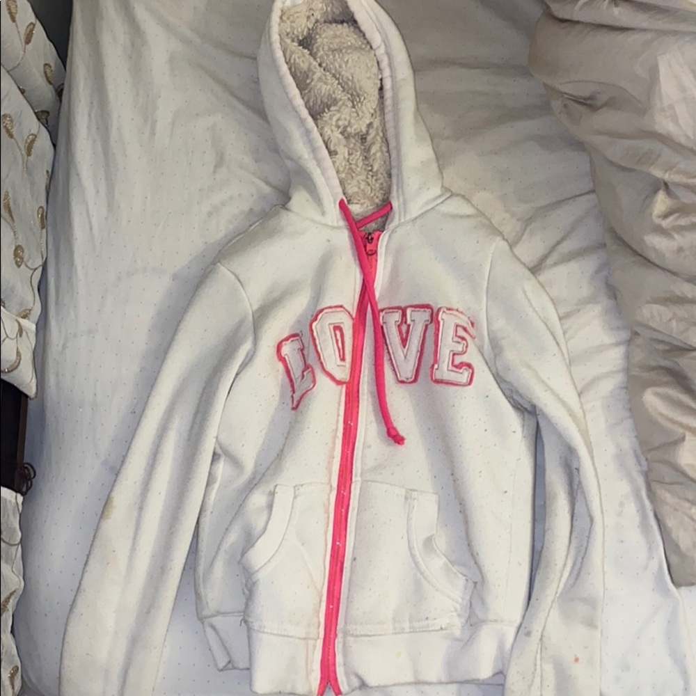 Rue 21 furry zip up hoodie